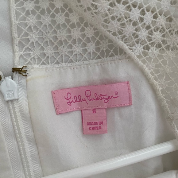Lilly Pulitzer white lace dress size 8 - Picture 3 of 4